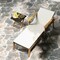 Outdoor Chaise Lounge Acacia Wood PE Rattan Adjustable Recliner Patio Lounger Beige Cushion